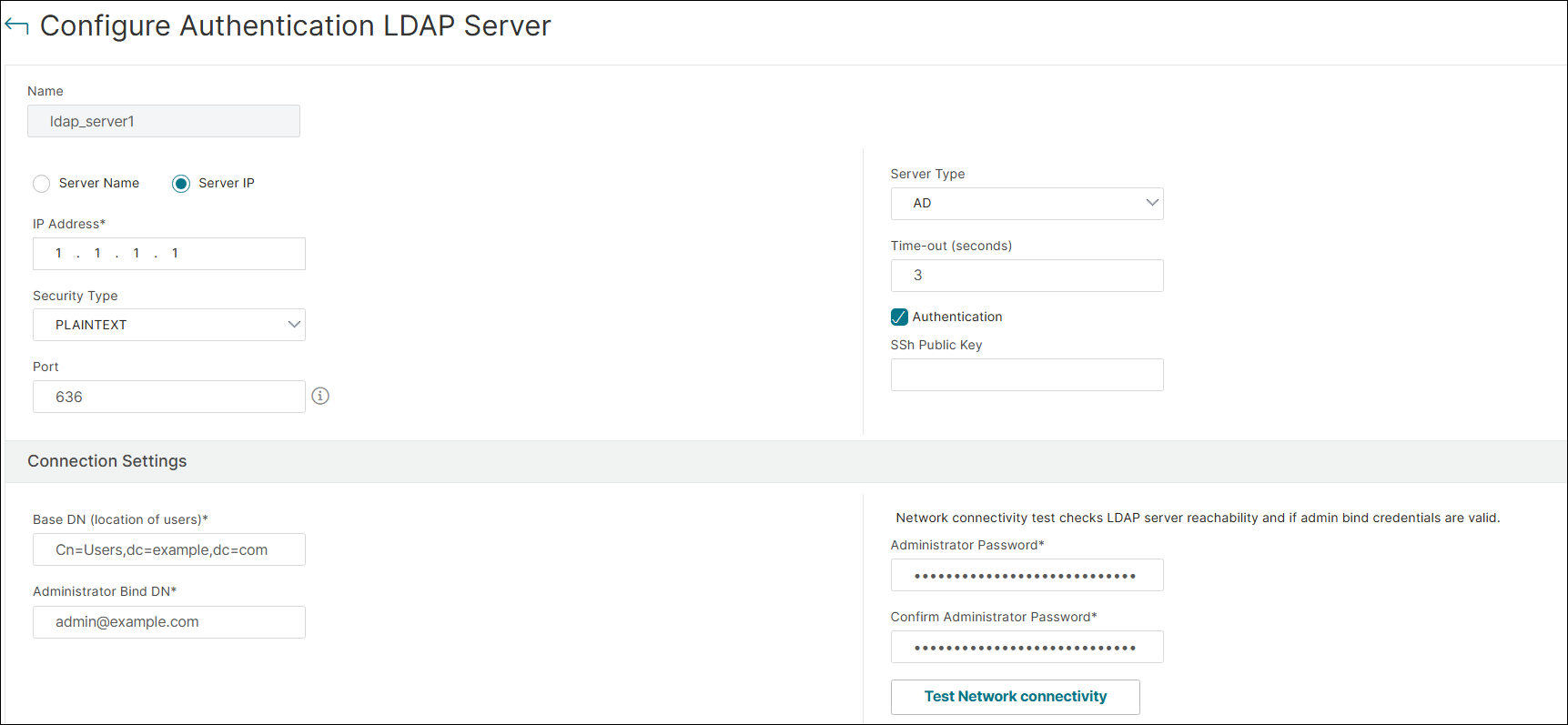 Change plain text to SSL