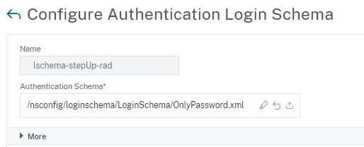 Configure auth login schema