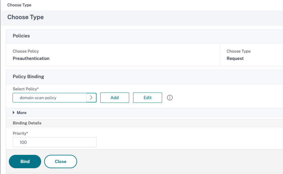 Bind EPA preauthentication policy