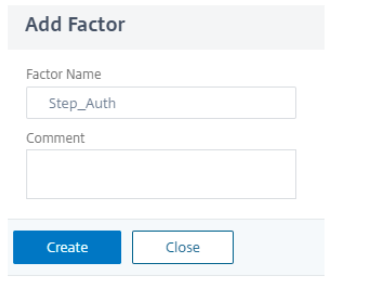 Create first factor
