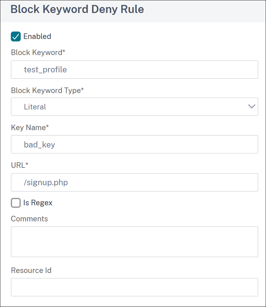 Add parameters