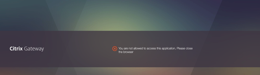 Device registration page access denied