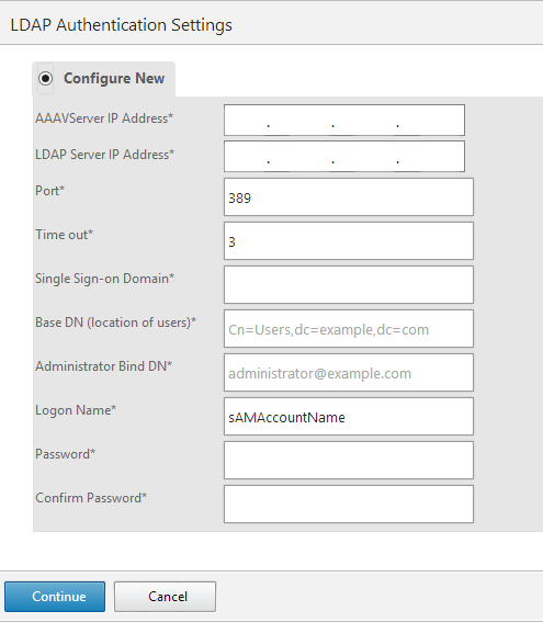 SF LDAP 設定を確認します