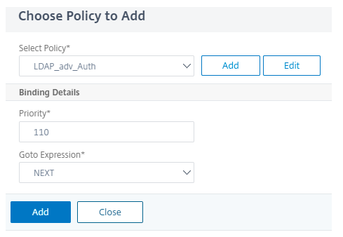 LDAP adv policy