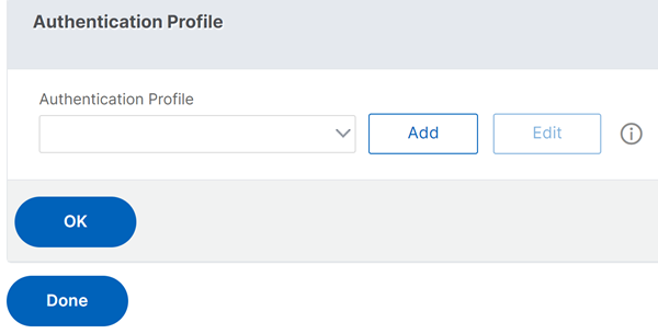 認証プロファイルの追加