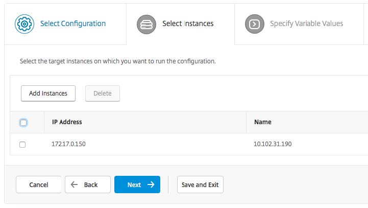 select instances