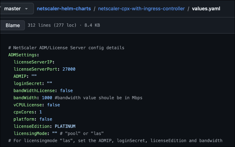 NetScaler CPX licensing