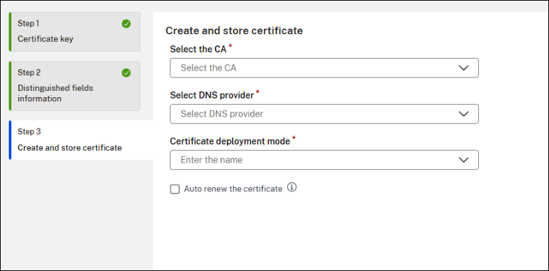 ACME csr information
