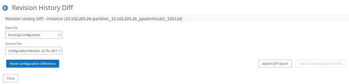 View configuration difference