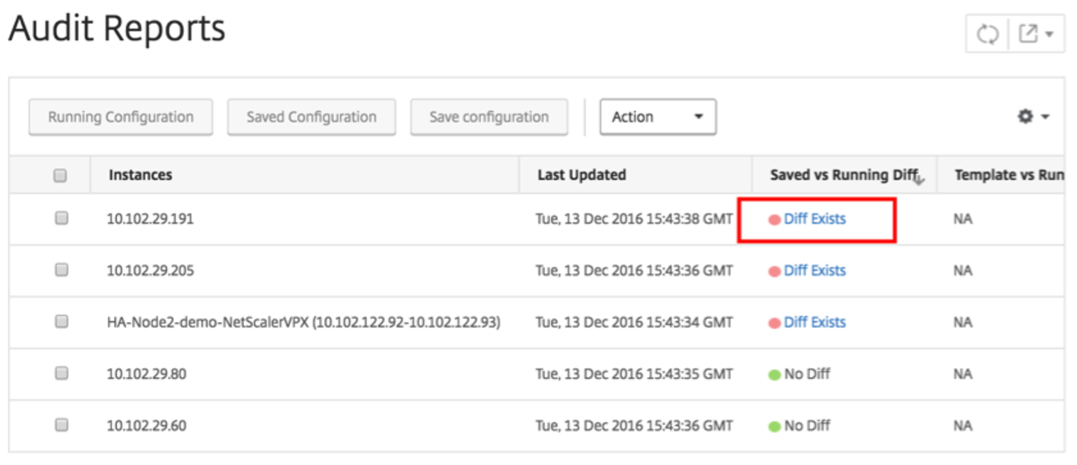 Configuration difference