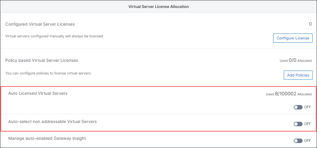 Disable auto-licensing