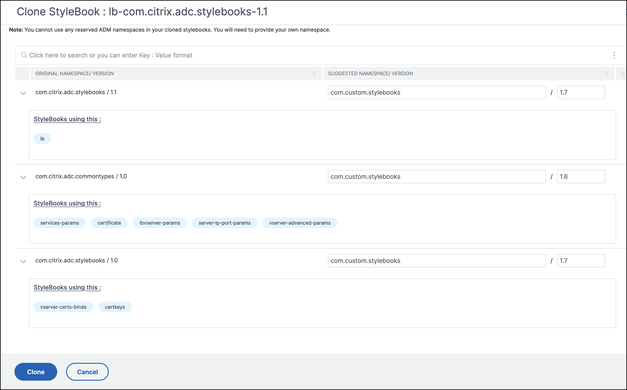 Clone a StyleBook