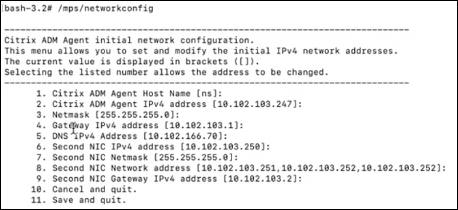 コードブロック networkconfig