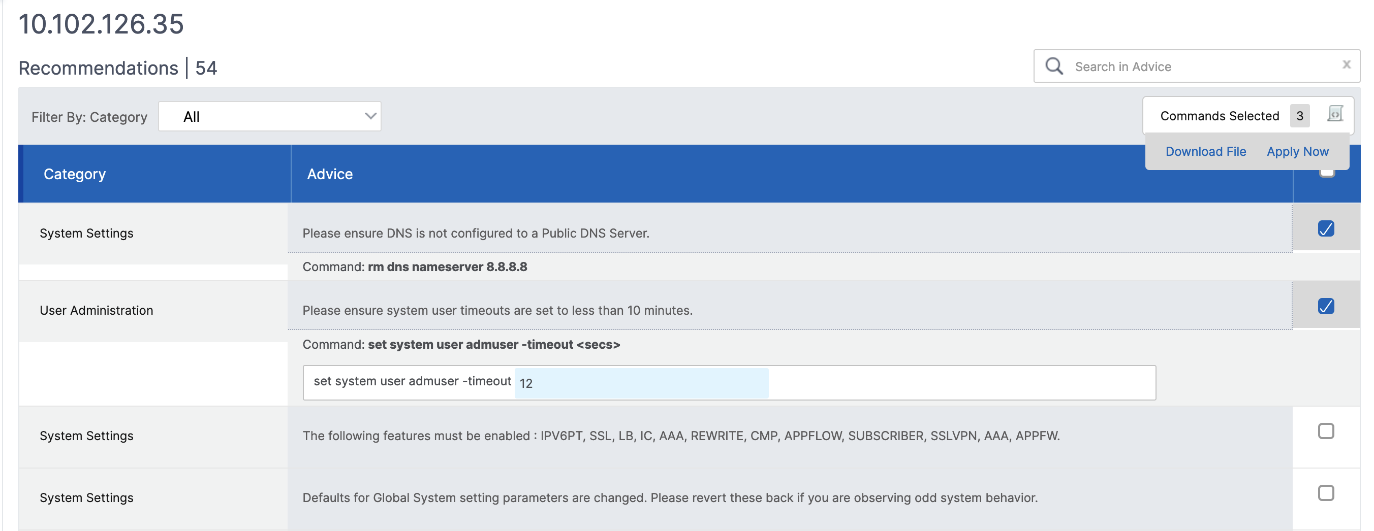 Corrective commands