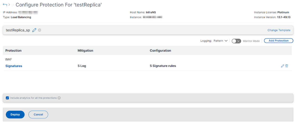 Configuration page