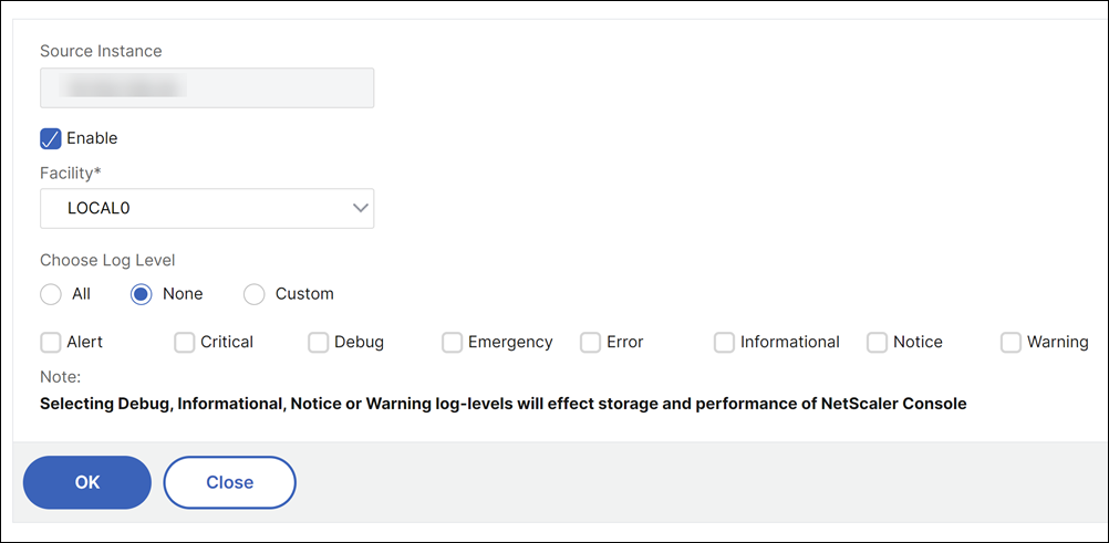 Configure syslog on NetScaler Console