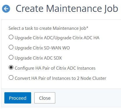 Configure HA pair