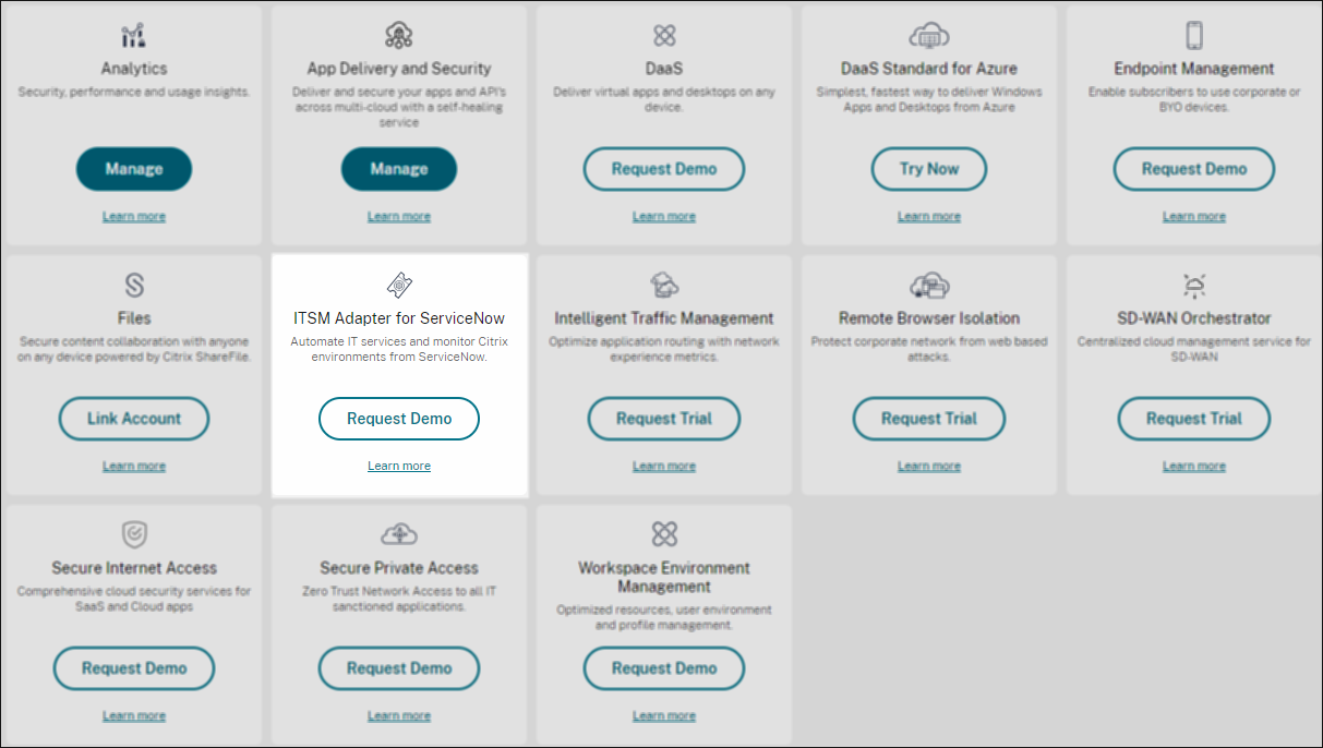 Request an ITSM trial