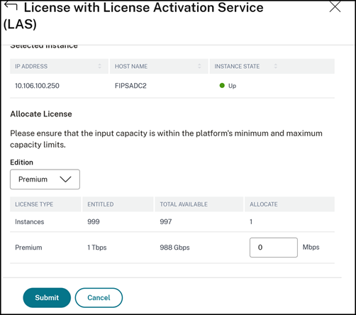 License with LAS