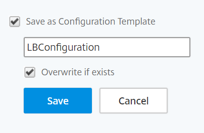 Enregistrer les commandes en tant que modèle de configuration