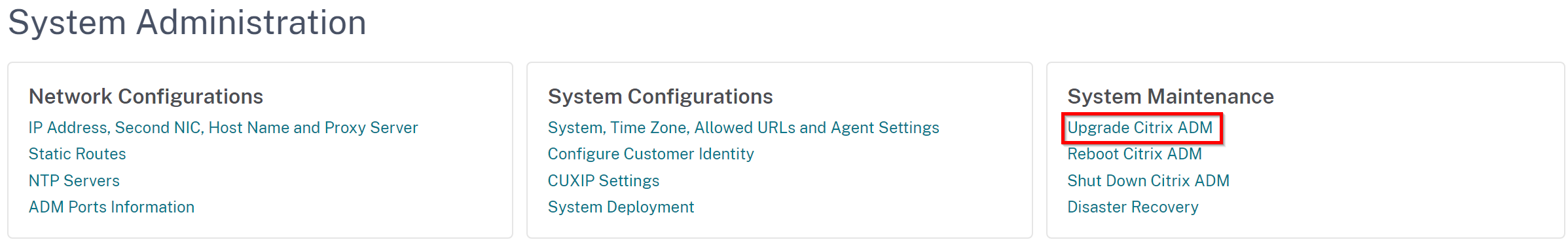 Upgrade NetScaler ADM