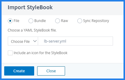 StyleBookファイルをインポートする