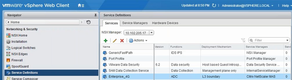 View the NetScaler Console service Package