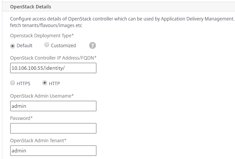 OpenStack Admin Tenant