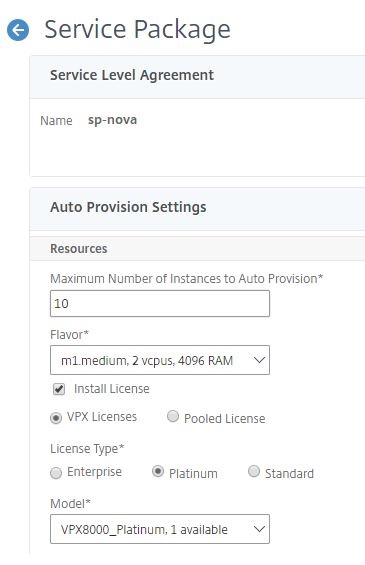 Service Package check-in and check-out licenses
