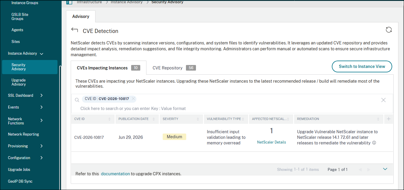 CVE-2026-10817のセキュリティアドバイザリダッシュボード