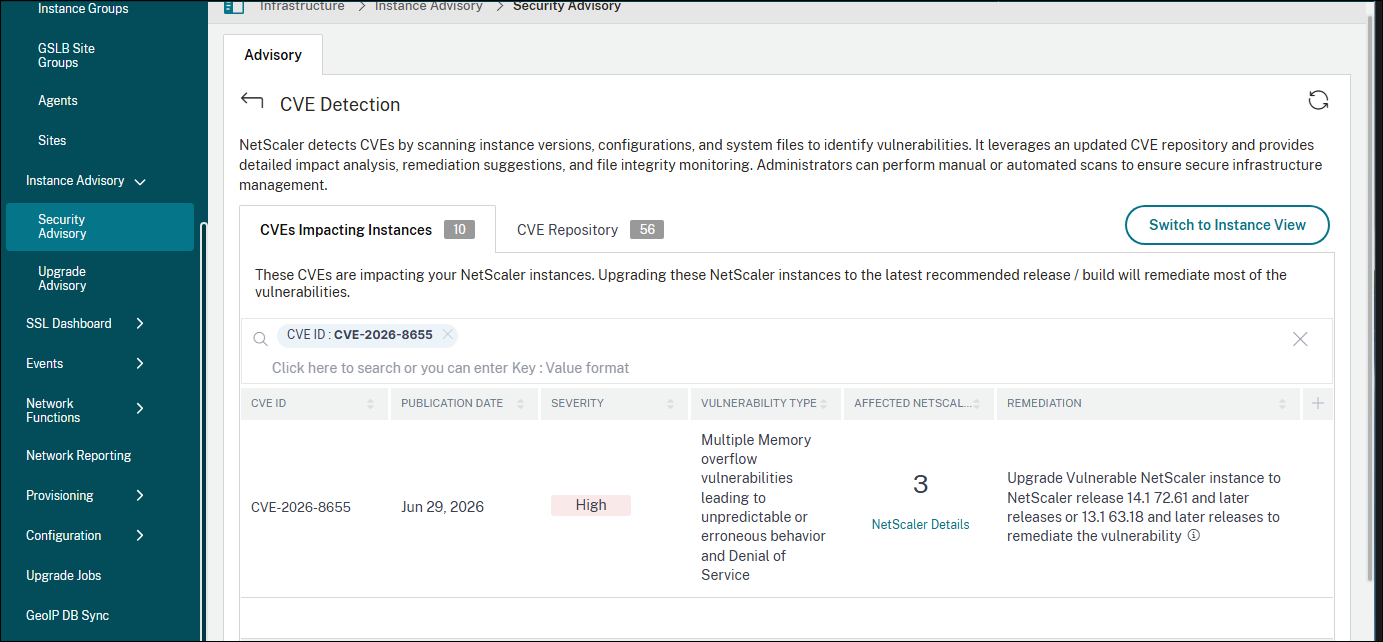 CVE-2026-8655 のセキュリティアドバイザリダッシュボード