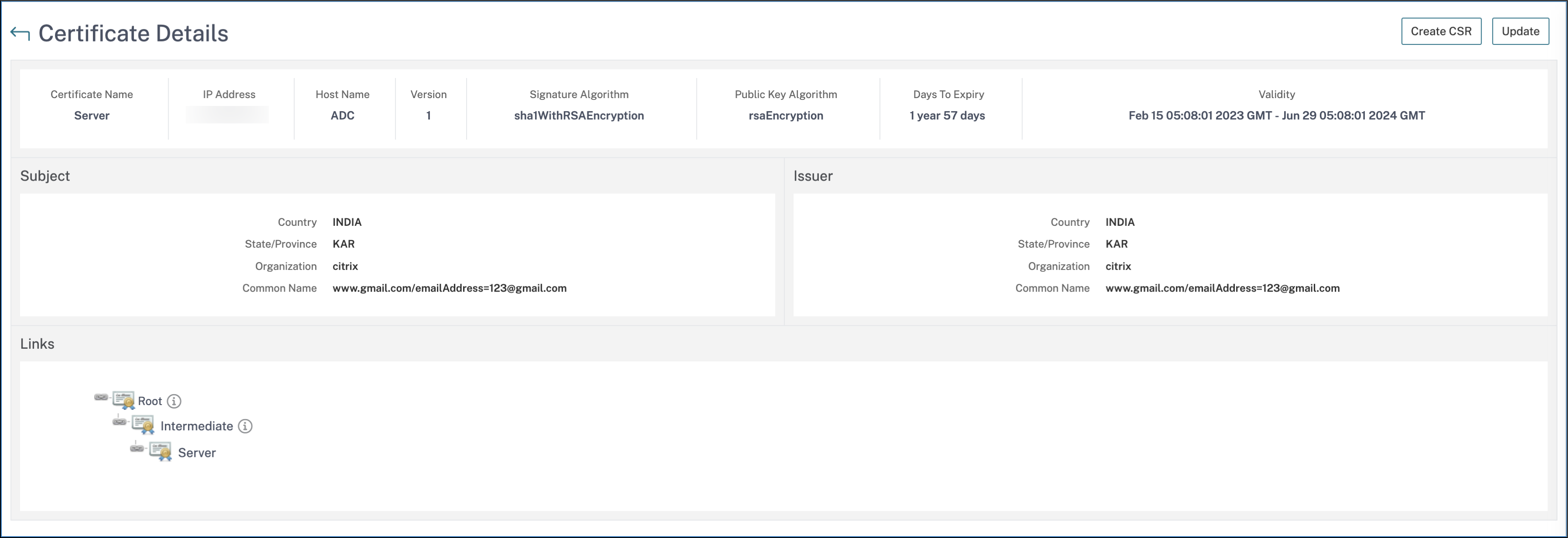 Select certificates