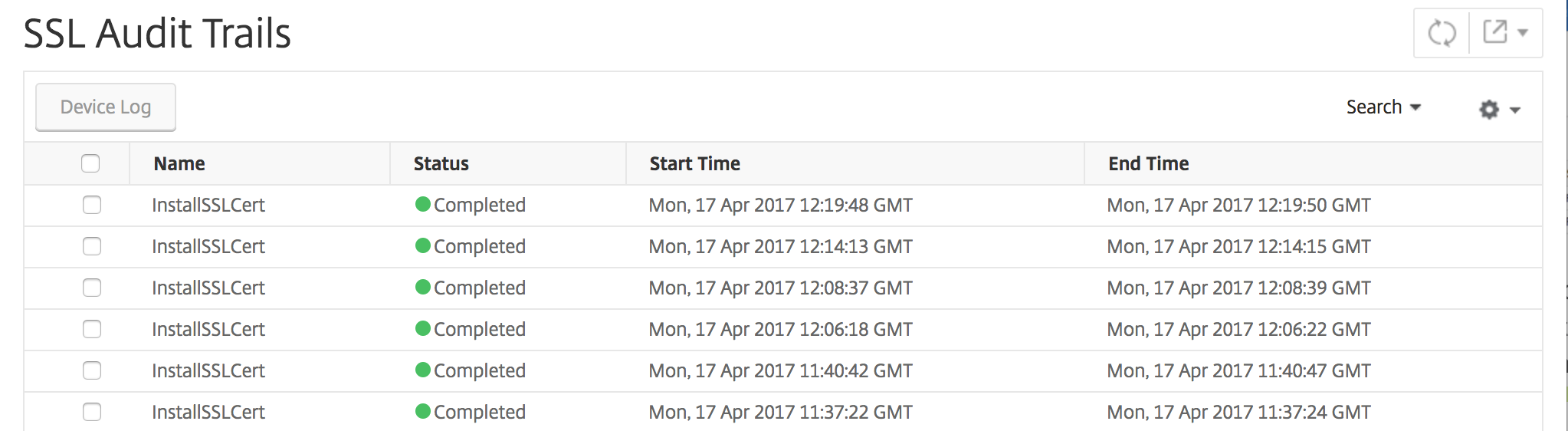 Audit logs