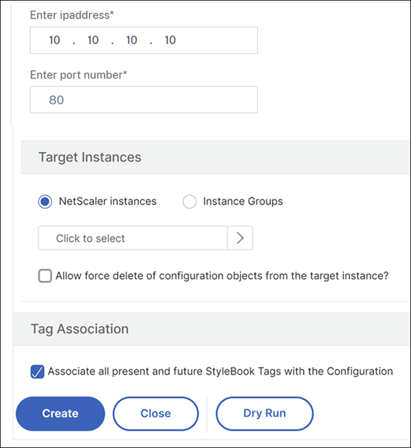 Target NetScaler instance as a data source