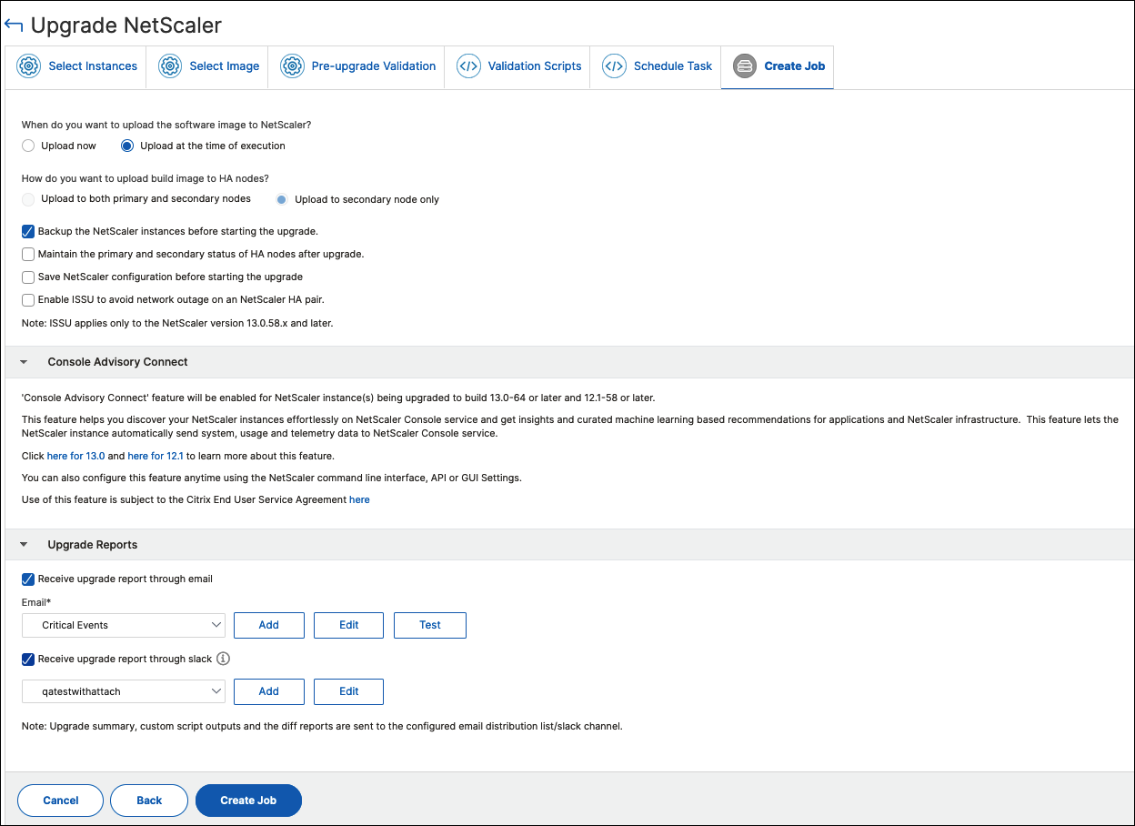 NetScaler high-availability upgrade to nodes