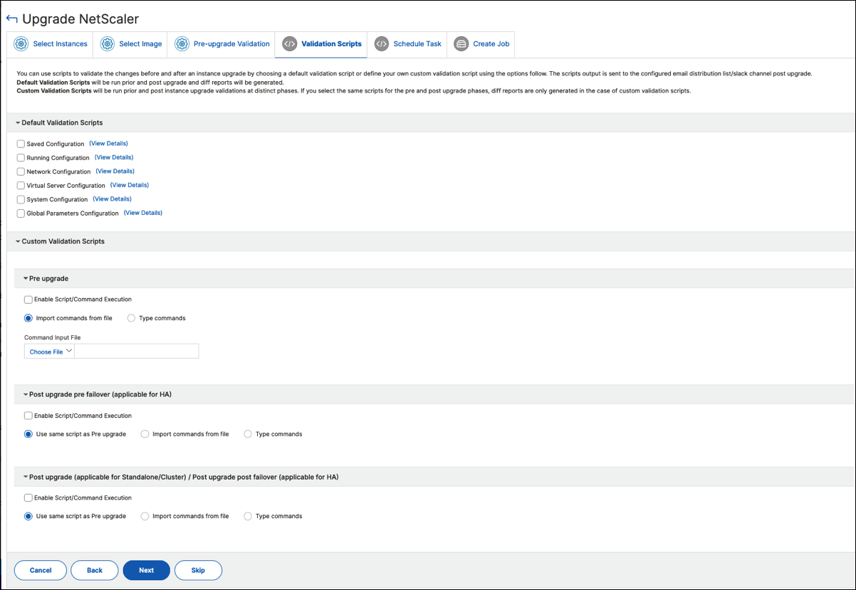 Validation scripts