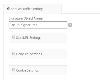 AppFwプロファイル設定を有効にする