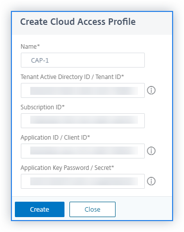 Créer un profil d'accès au cloud