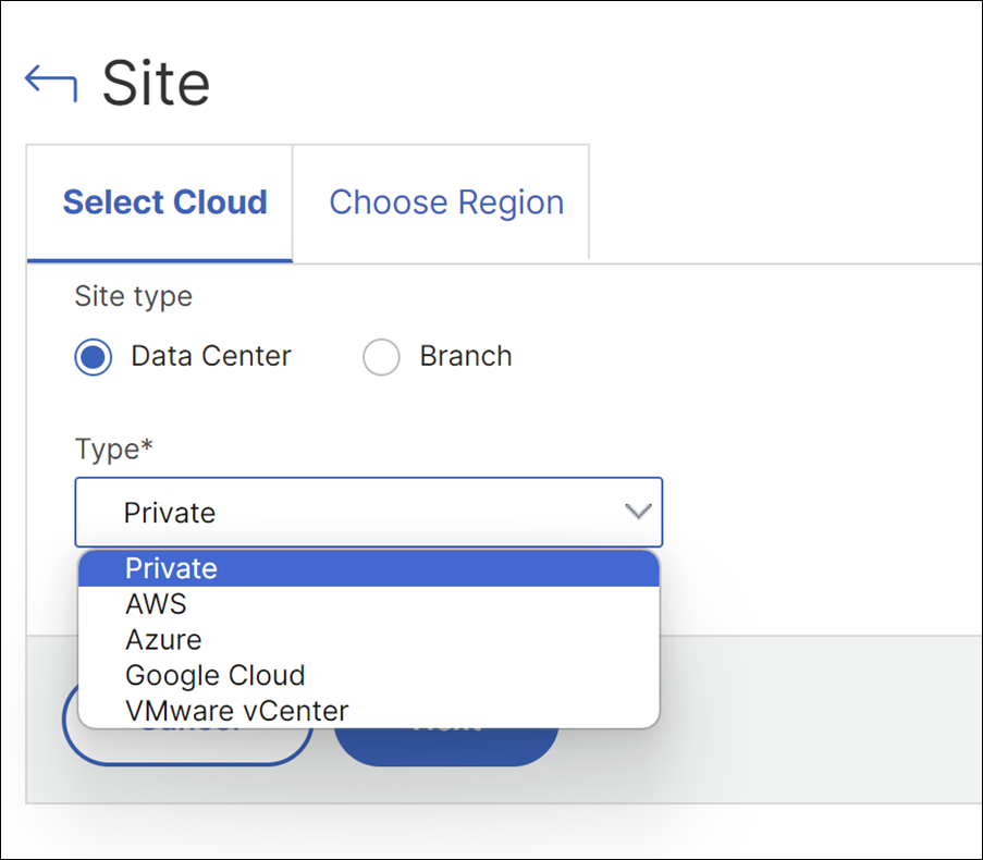 Select data center