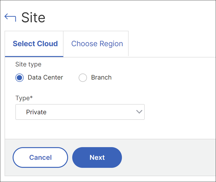Select site