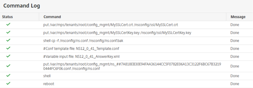 View commands run on the job