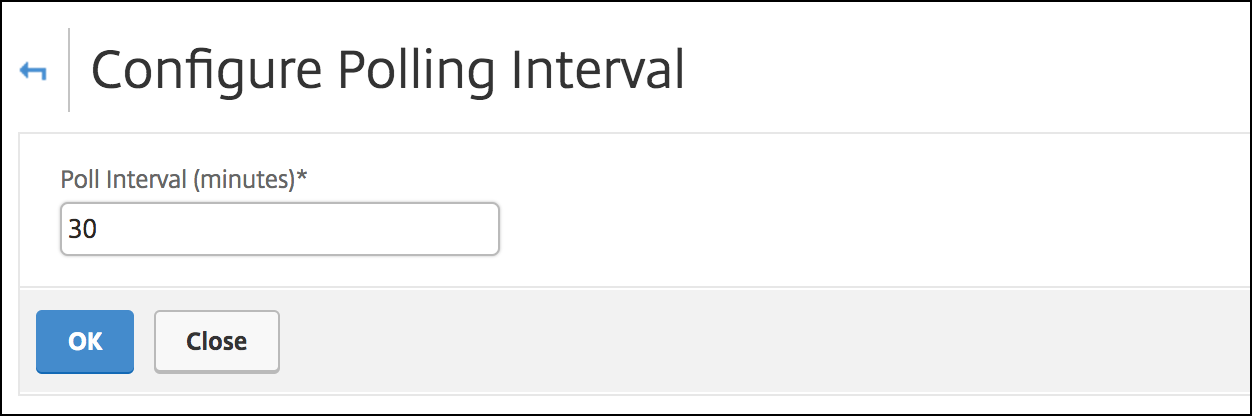 Set polling interval