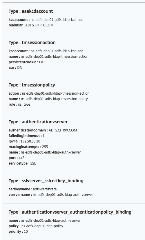 List of objects created on instance 4