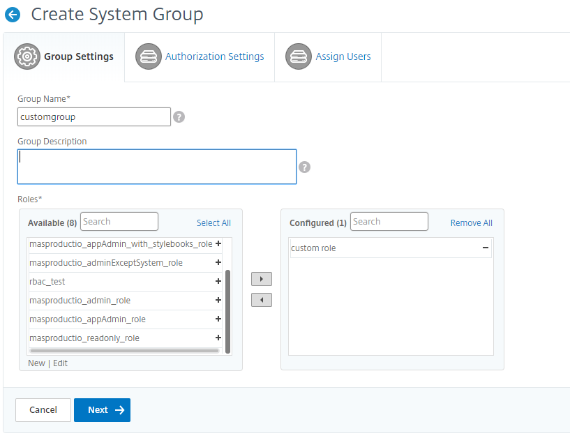 Create system group