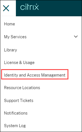 Citrix CloudのIDおよびアクセス管理