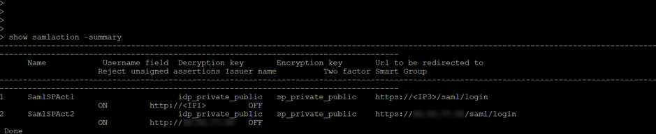 Find SAML action