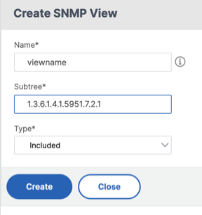 SNMPビュー