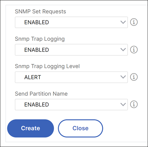 SNMPオプション