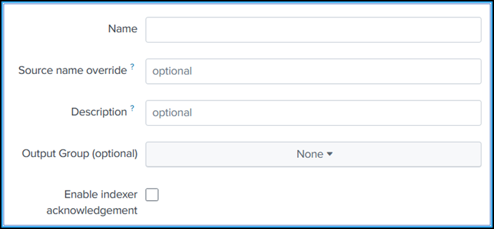 Event collector parameters