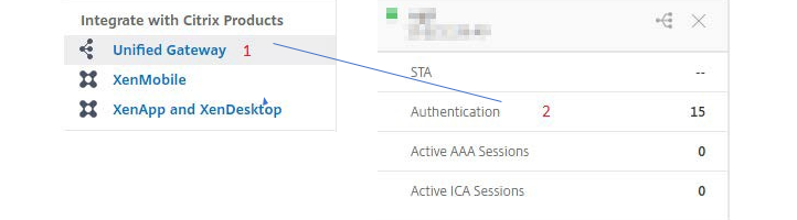 The Integrate with NetScaler products menu